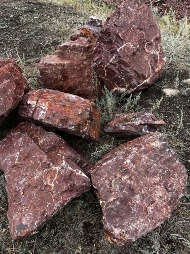 Ландшафтные глыбы красно-фиолетовые 200-1000 килограмм купить в Гремячинске