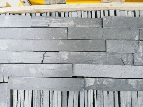 Плитка чёрная из натурального камня фасадная 30 см * 5 см, толщина 7 мм -30 мм купить в Гремячинске