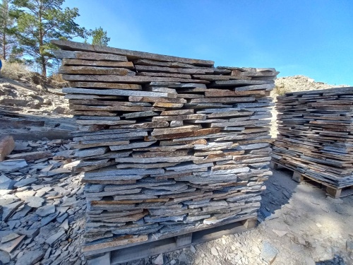 Плитняк златолит серебристый для фасада купить в Гремячинске