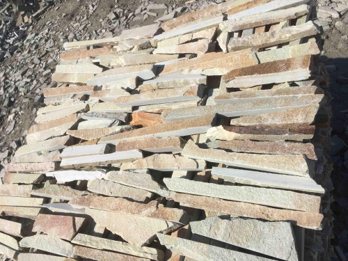 Горбушка златолит золотистый для облицовки купить в Гремячинске