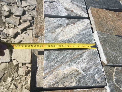 Плитка пилёная златолит Уральский для цоколя, отмостки купить в Гремячинске